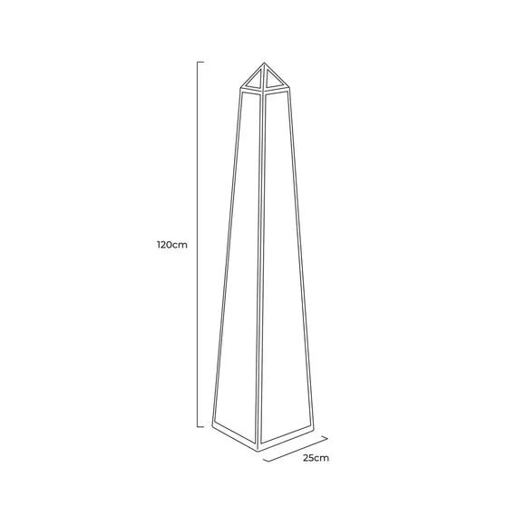 Obelisk Mirrored Ornament Indoor Outdoor - Gold
