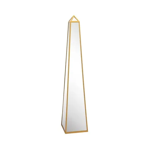 Obelisk Mirrored Ornament Indoor Outdoor - Gold