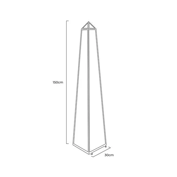 Obelisk Mirrored Ornament Indoor Outdoor - Gold