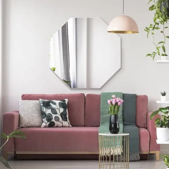 Octagon Wall Mirror Bevelled - Clear, Glass image