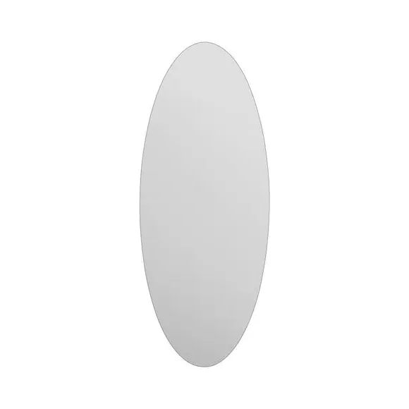 Oval Frameless Wall Mirror - Black