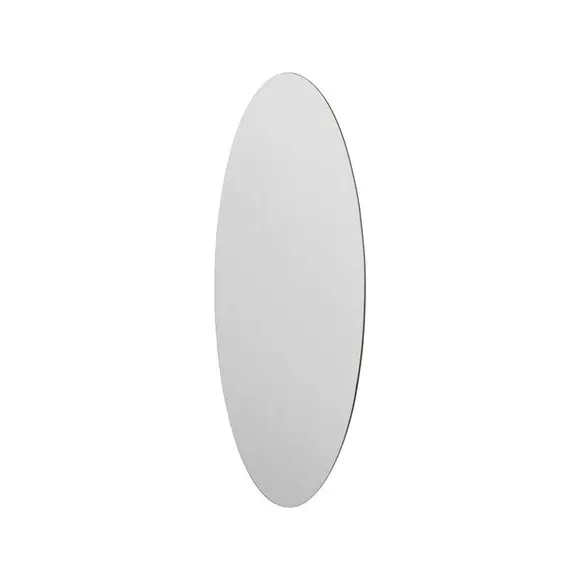 Oval Frameless Wall Mirror - Black