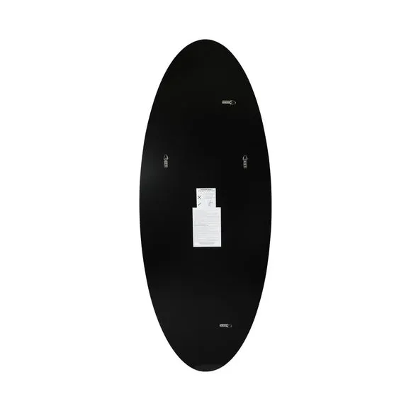 Oval Frameless Wall Mirror - Black