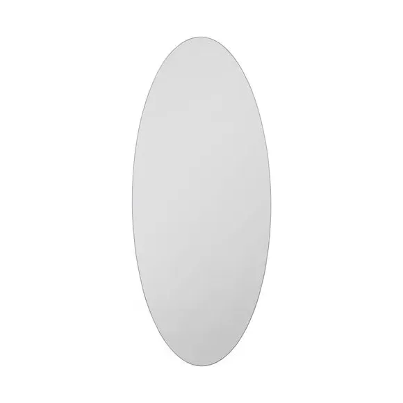 Oval Frameless Wall Mirror - Black