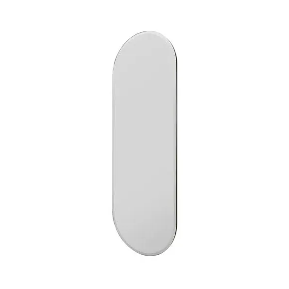 Oval Full Length Wall Mirror - Clear, Frameless