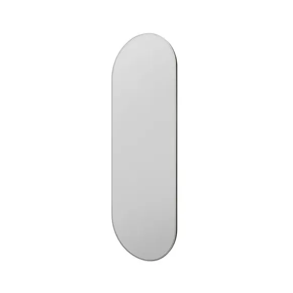 Oval Full Length Wall Mirror - Clear, Frameless