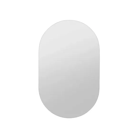 Oval Wall Mirror Frameless - Black