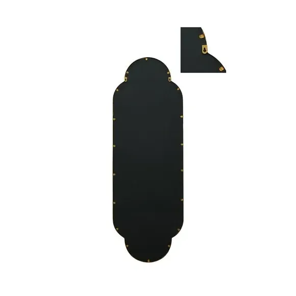 Oval Wall Mirror Indoor Outdoor - Gold, Metal