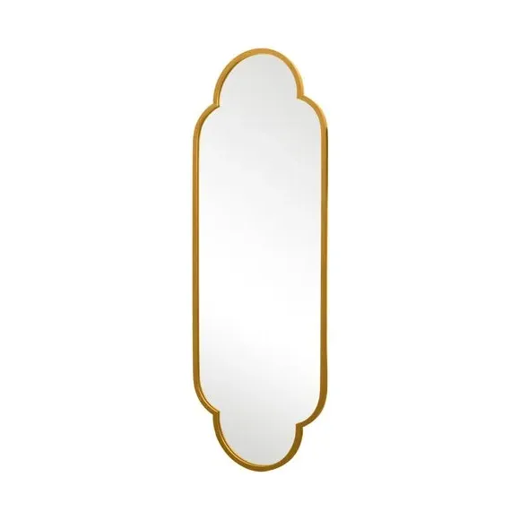 Oval Wall Mirror Indoor Outdoor - Gold, Metal