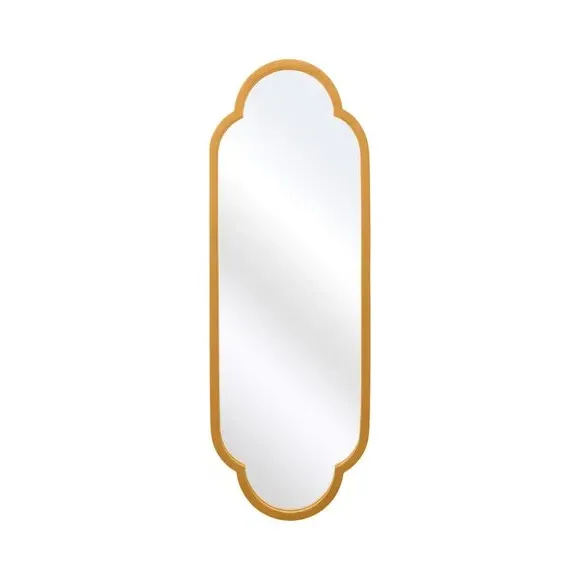 Oval Wall Mirror Indoor Outdoor - Gold, Metal