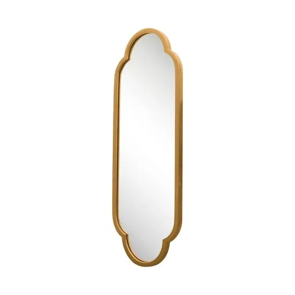 Oval Wall Mirror Indoor Outdoor - Gold, Metal