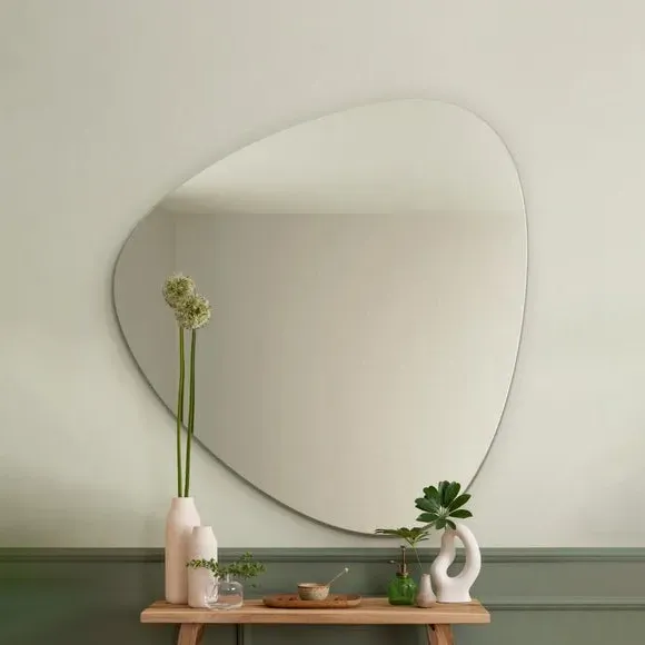 Pebble Wall Mirror Frameless - Black