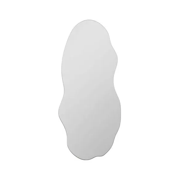 Pond Shape Wall Mirror Frameless - Black