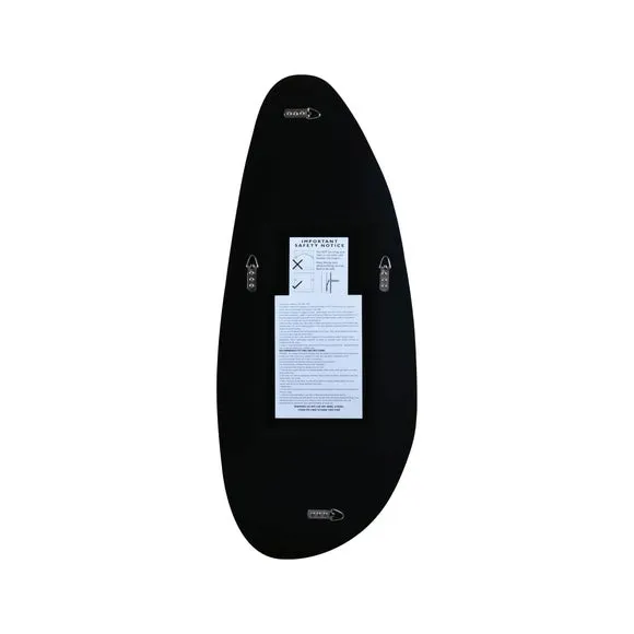Pond Shape Wall Mirror Frameless - Black Glass