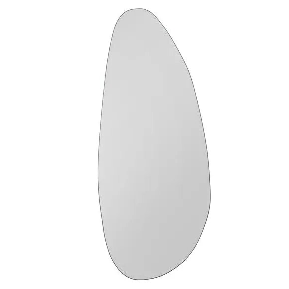 Pond-Shaped Wall Mirror Frameless - Black