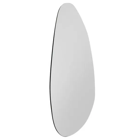Pond-Shaped Wall Mirror Frameless - Black