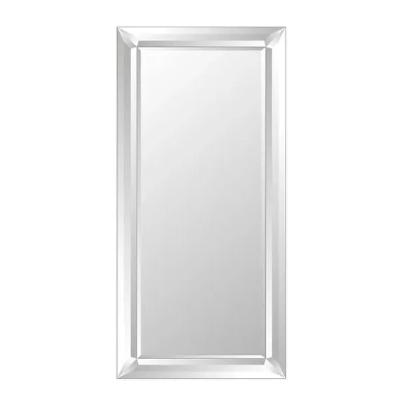 Rectangle Full Length Leaner Mirror - Silver