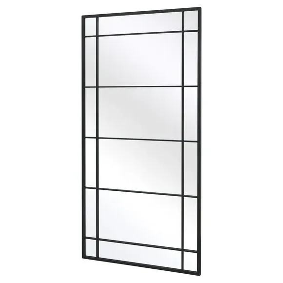 Rectangle Full Length Wall Mirror - Black, Metal