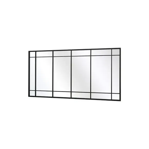 Rectangle Full Length Wall Mirror - Black, Metal