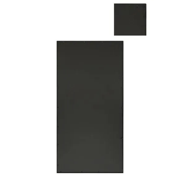 Rectangle Full Length Wall Mirror - Black, Metal