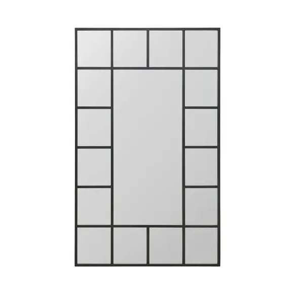 Rectangle Full Length Wall Mirror - Black, Metal