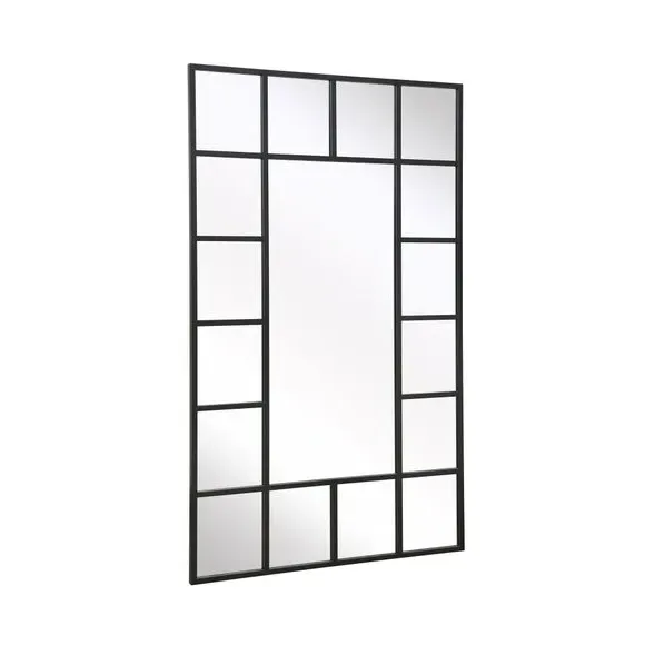 Rectangle Full Length Wall Mirror - Black, Metal