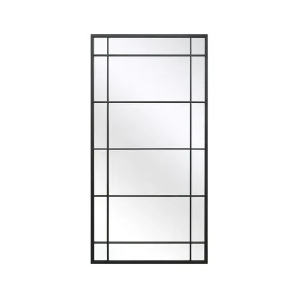 Rectangle Full Length Wall Mirror - Black, Metal