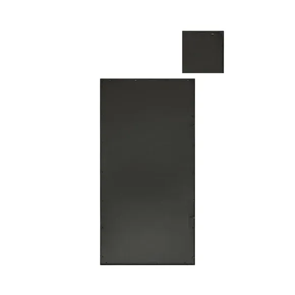 Rectangle Full Length Wall Mirror - Black, Metal