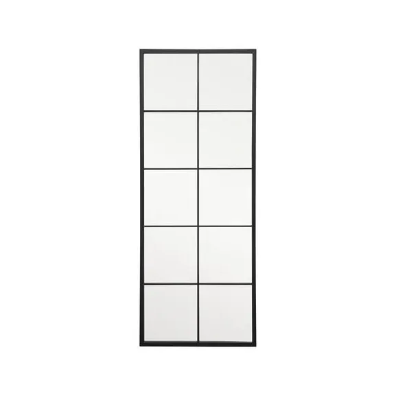 Rectangle Full Length Wall Mirror - Black, Metal