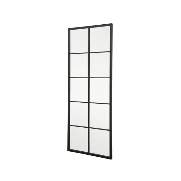 Rectangle Full Length Wall Mirror - Black, Metal