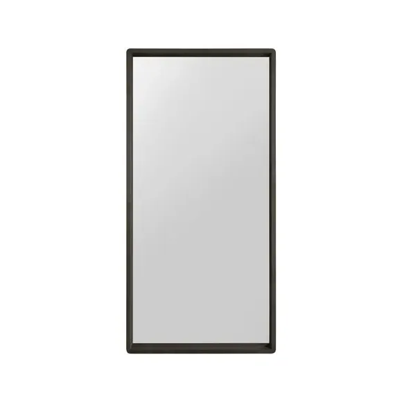 Rectangle Full Length Wall Mirror - Black, Oak