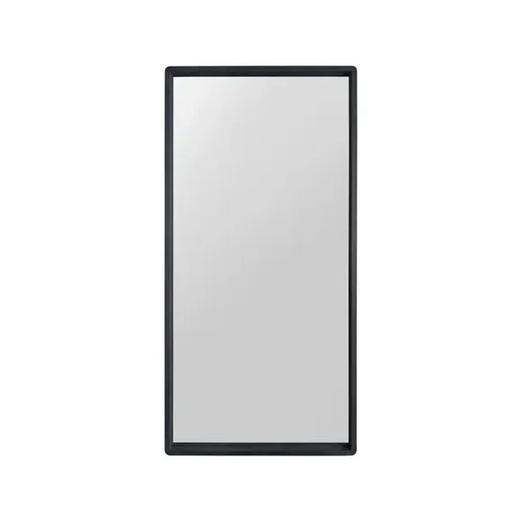 Rectangle Full Length Wall Mirror - Black, Oak