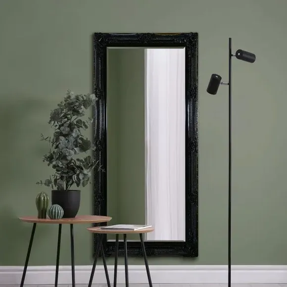 Rectangle Full Length Wall Mirror - Black image