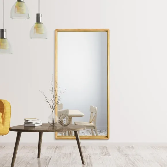 Rectangle Full Length Wall Mirror - Brown, Oak