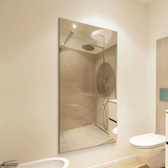 Rectangle Full Length Wall Mirror - Clear Glass image