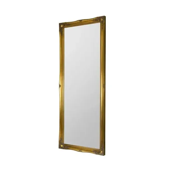 Rectangle Full Length Wall Mirror - Gold