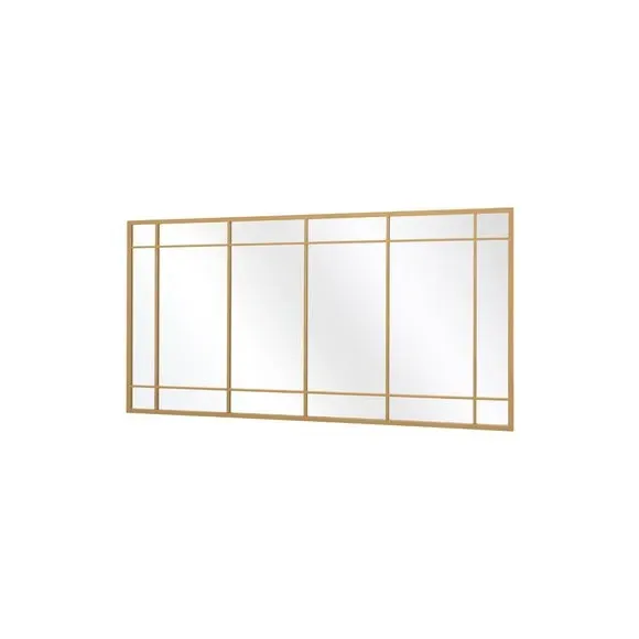 Rectangle Full Length Wall Mirror - Gold, Metal