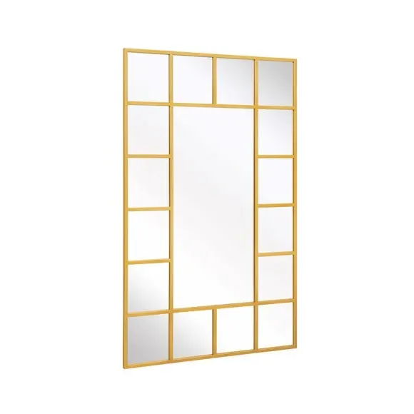 Rectangle Full Length Wall Mirror - Gold, Metal
