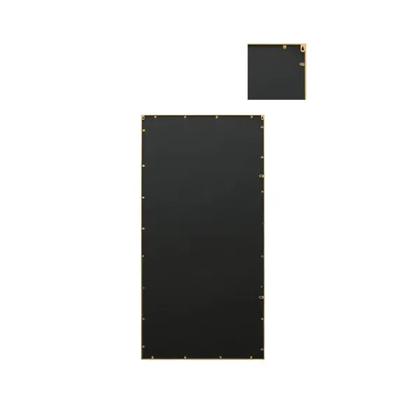 Rectangle Full Length Wall Mirror - Gold, Metal