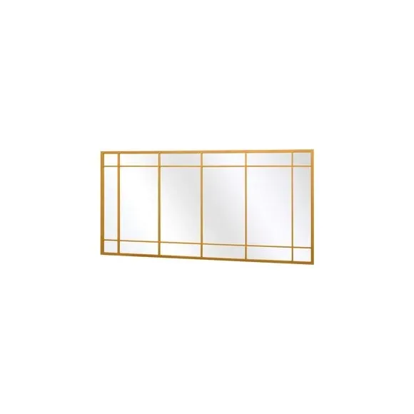 Rectangle Full Length Wall Mirror - Gold, Metal