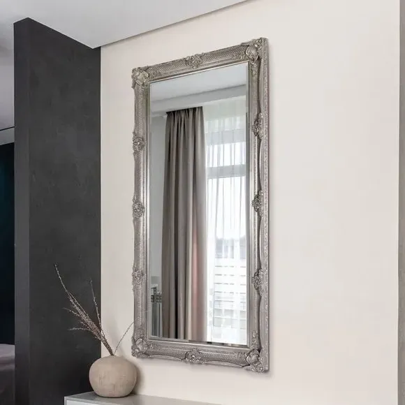 Rectangle Full Length Wall Mirror - Silver
