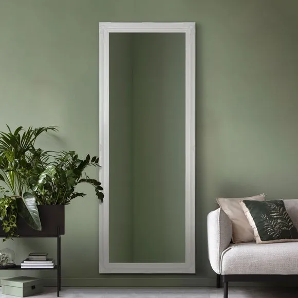 Rectangle Full Length Wall Mirror - White