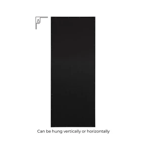 Rectangle Wall Mirror Window Style - Black, Metal