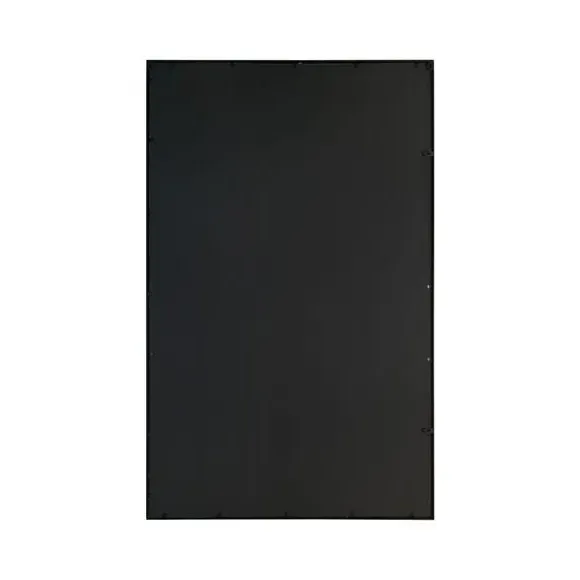 Rectangle Wall Mirror Window Style - Black, Metal