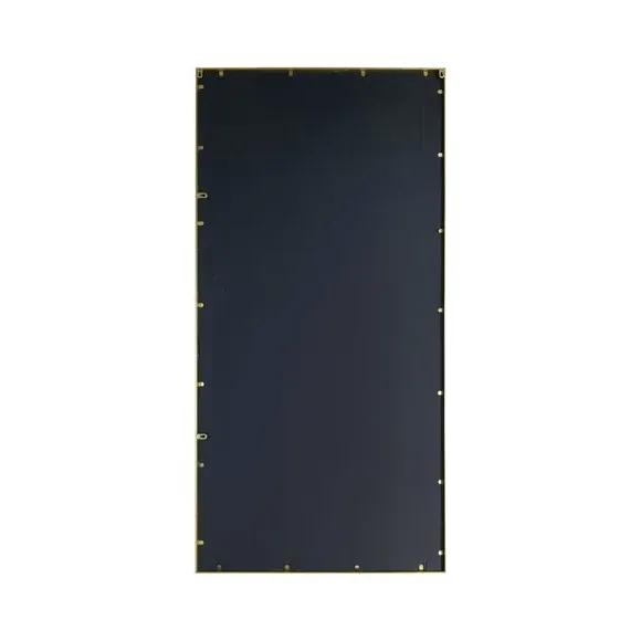 Rectangle Wall Mirror Window Style - Gold, Metal