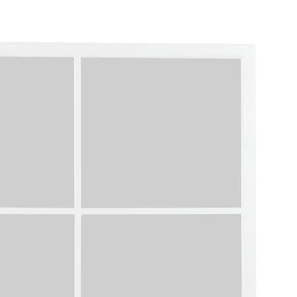 Rectangle Wall Mirror Window Style - White, Metal