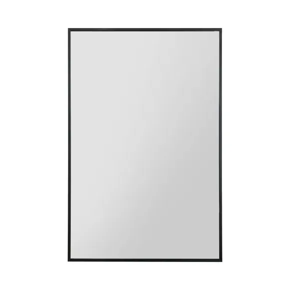 Rectangle Wall Mirror with Aluminium Edge - Black