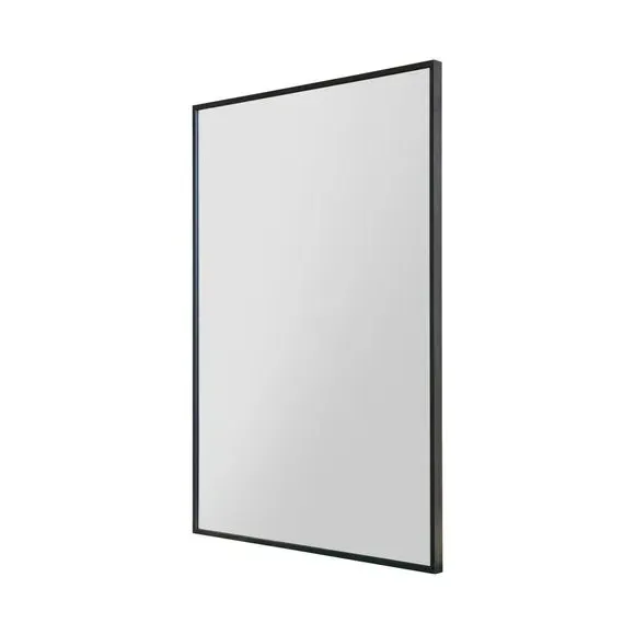 Rectangle Wall Mirror with Aluminium Edge - Black