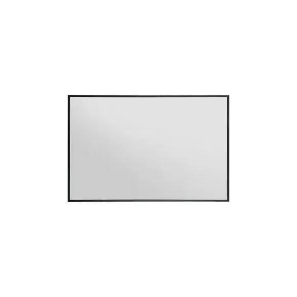 Rectangle Wall Mirror with Aluminium Edge - Black