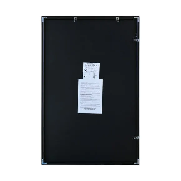 Rectangle Wall Mirror with Aluminium Edge - Black